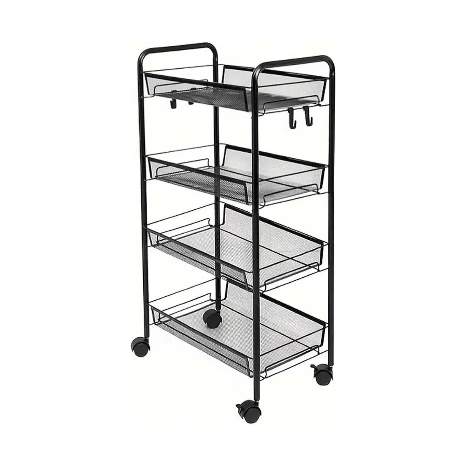 CARRO ORGANIZADOR MULTIUSO 4 NIVELES 84X41X19 CM METAL - 2