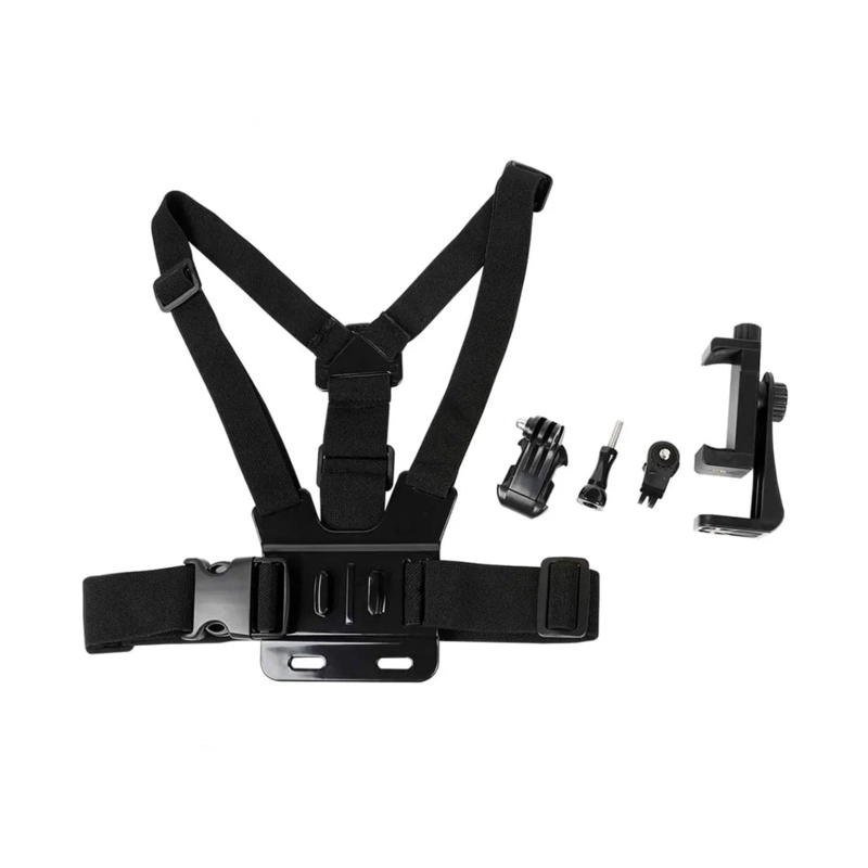 KIT SOPORTE CELULAR AJUSTABLE ARNE S PECHO CORREA SELFIE – COMPATIBLE SMARTPHONES - 1