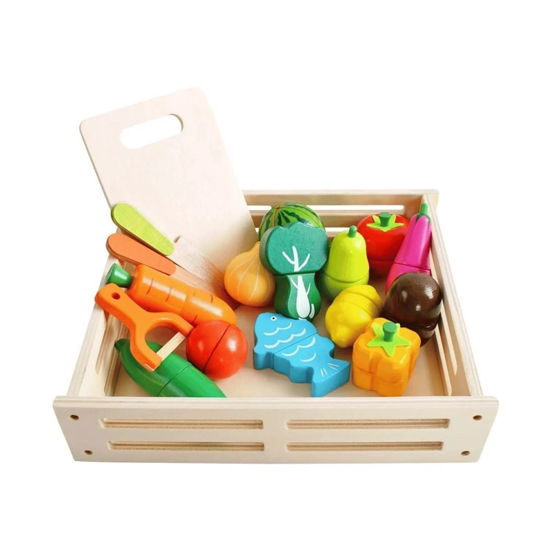 SET 17 PIEZAS IMAN CORTA FRUTAS VERDURAS INFANTIL - 1