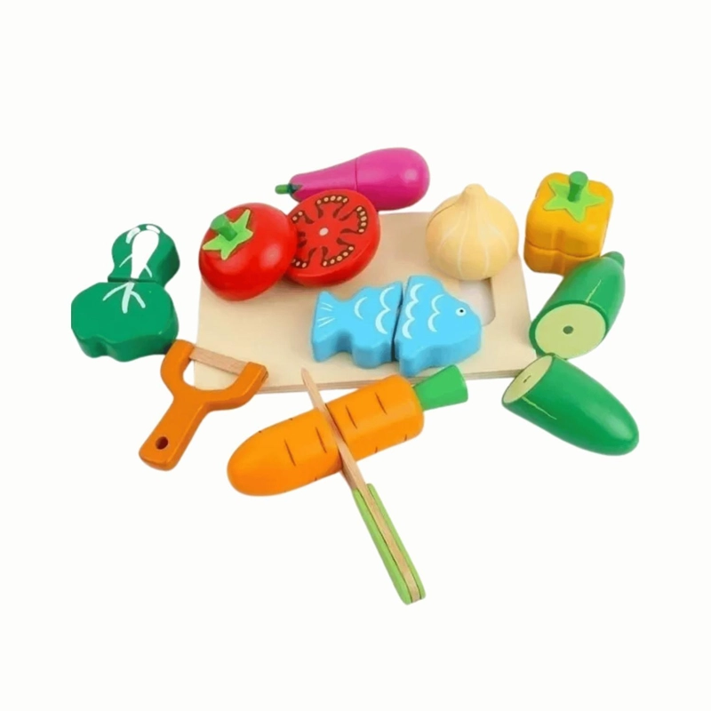 SET 17 PIEZAS IMAN CORTA FRUTAS VERDURAS INFANTIL - 2