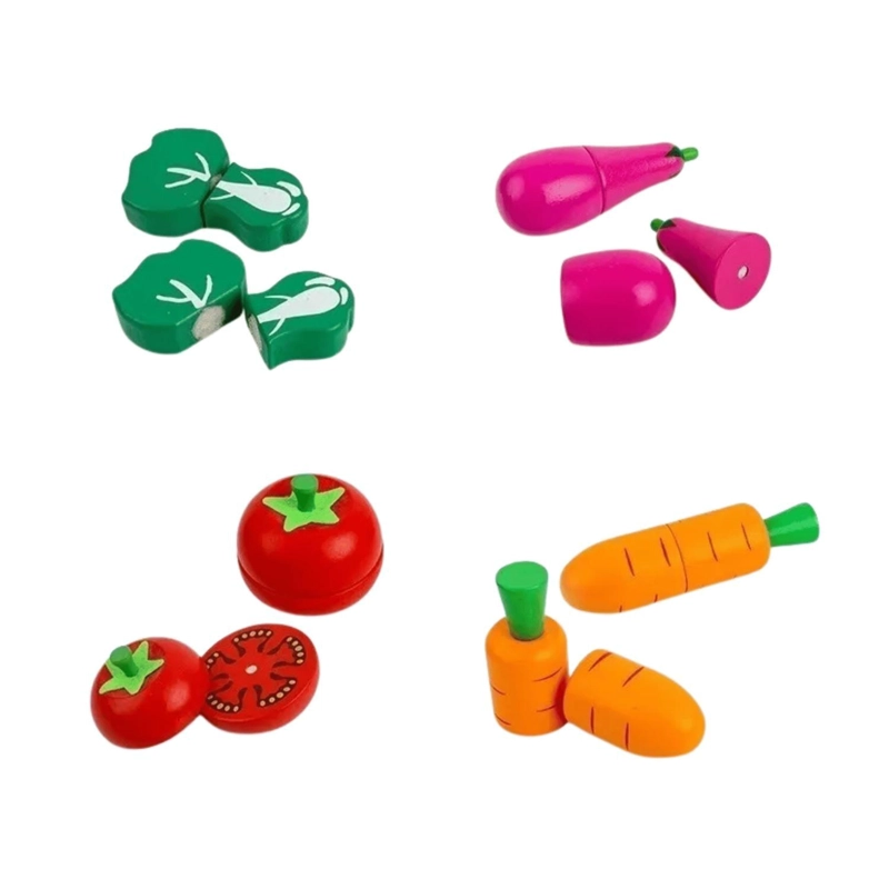 SET 17 PIEZAS IMAN CORTA FRUTAS VERDURAS INFANTIL - 5