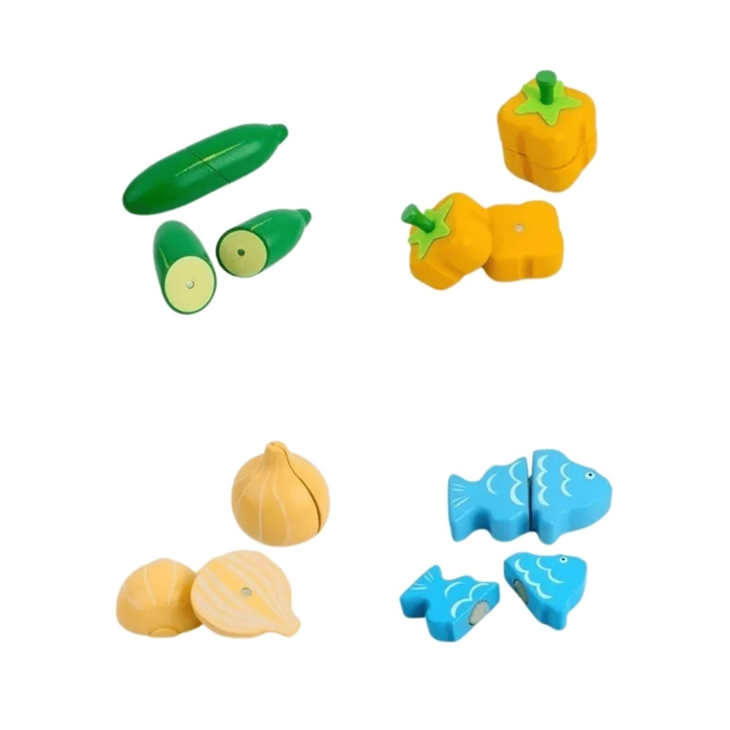 SET 17 PIEZAS IMAN CORTA FRUTAS VERDURAS INFANTIL - 6