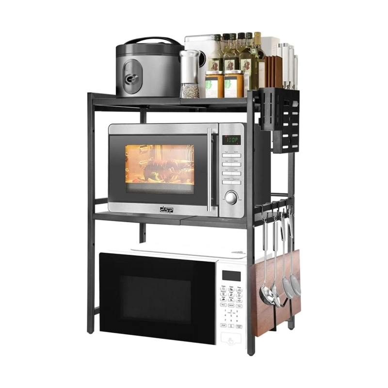 ESTANTE REPISA EXTENSIBLE  HORNO MICROONDAS 3 NIVELES 77X40X36 CM - 4