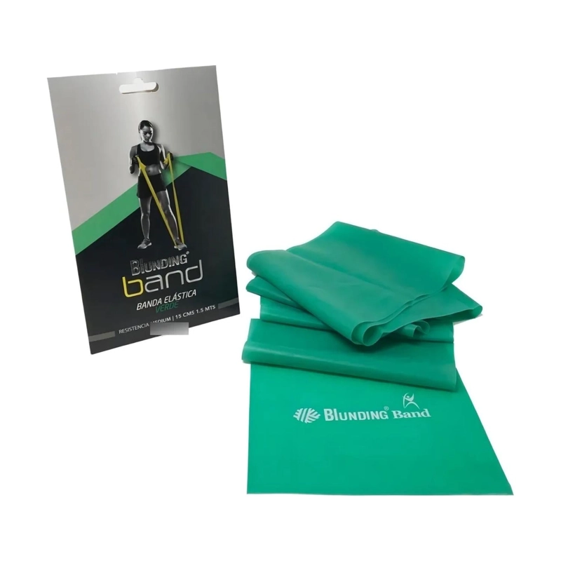 BANDA ELASTICA YOGA PILATES EJERCICIO 1.5 MTS VERDE - 2