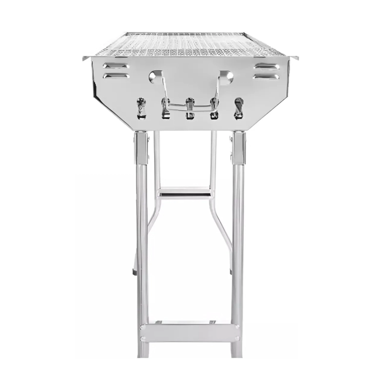 PARRILLA CARBON PORTATIL PLEGABLE ACERO INOXIDABLE 95X71X3 CM - 2