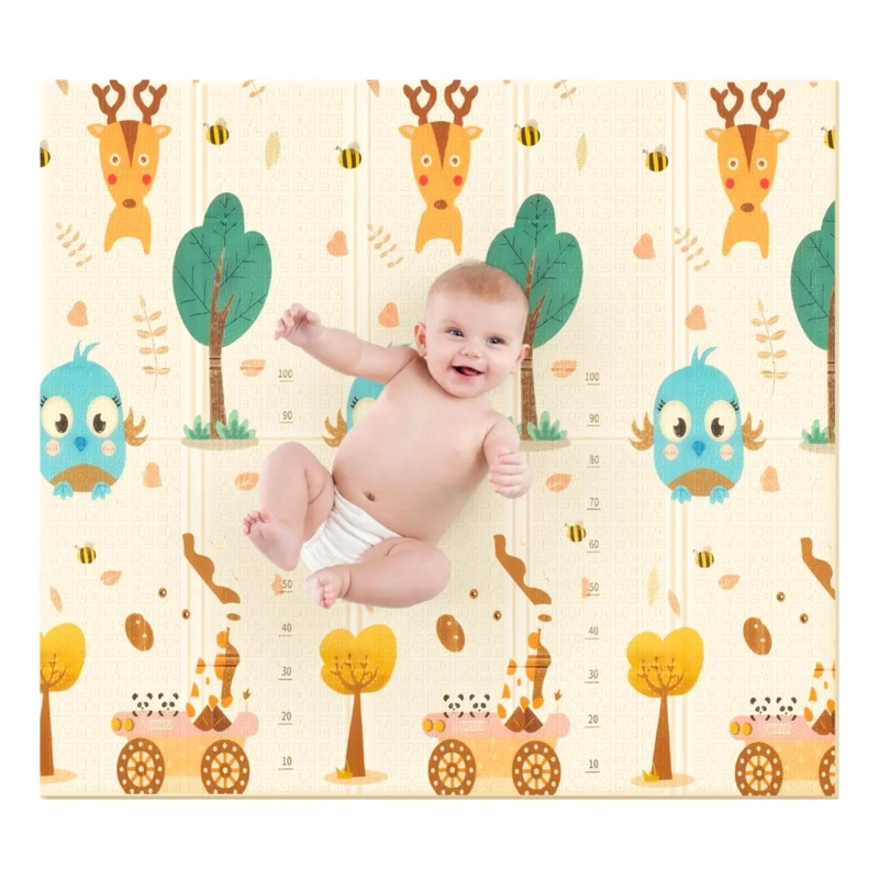 ALFOMBRA INFANTIL BEBE GOMA EVA PLEGABLE ANTIGOLPES 120X180 OSOS - 2