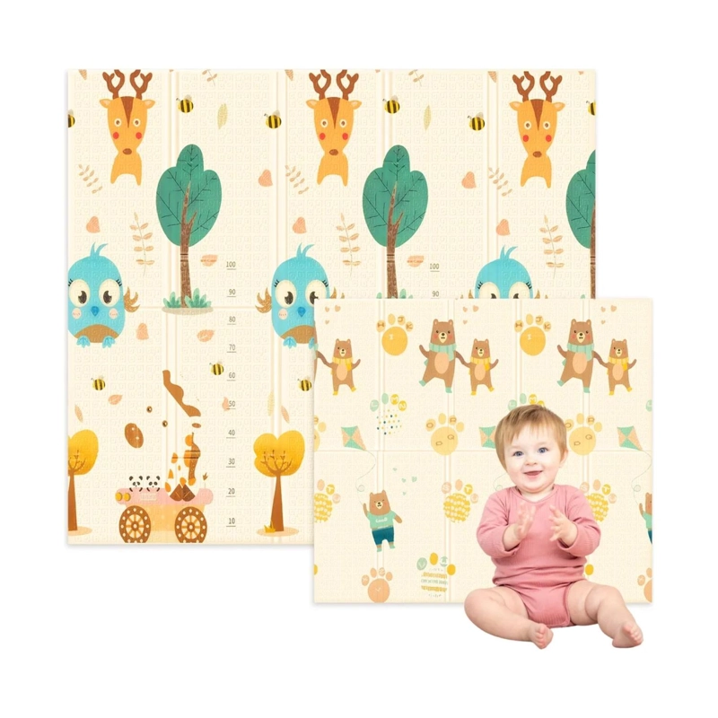 ALFOMBRA INFANTIL BEBE GOMA EVA PLEGABLE ANTIGOLPES 120X180 OSOS - 4