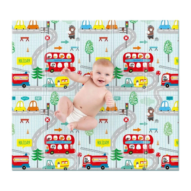 ALFOMBRA INFANTIL BEBE GOMA EVA PLEGABLE ANTIGOLPES 120X180 AUTOS - 2