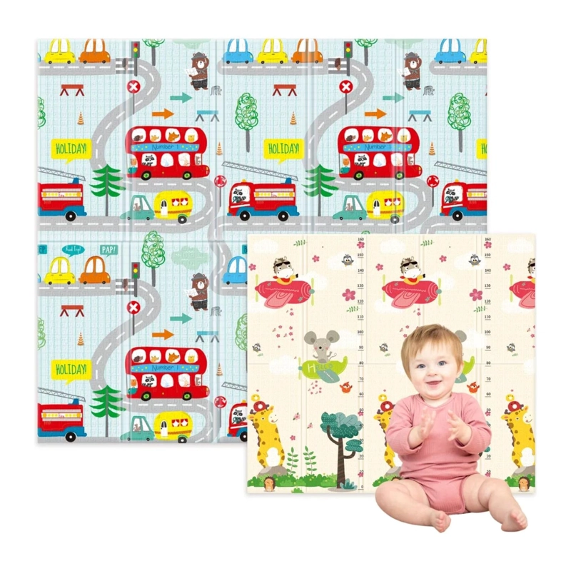 ALFOMBRA INFANTIL BEBE GOMA EVA PLEGABLE ANTIGOLPES 120X180 AUTOS - 4