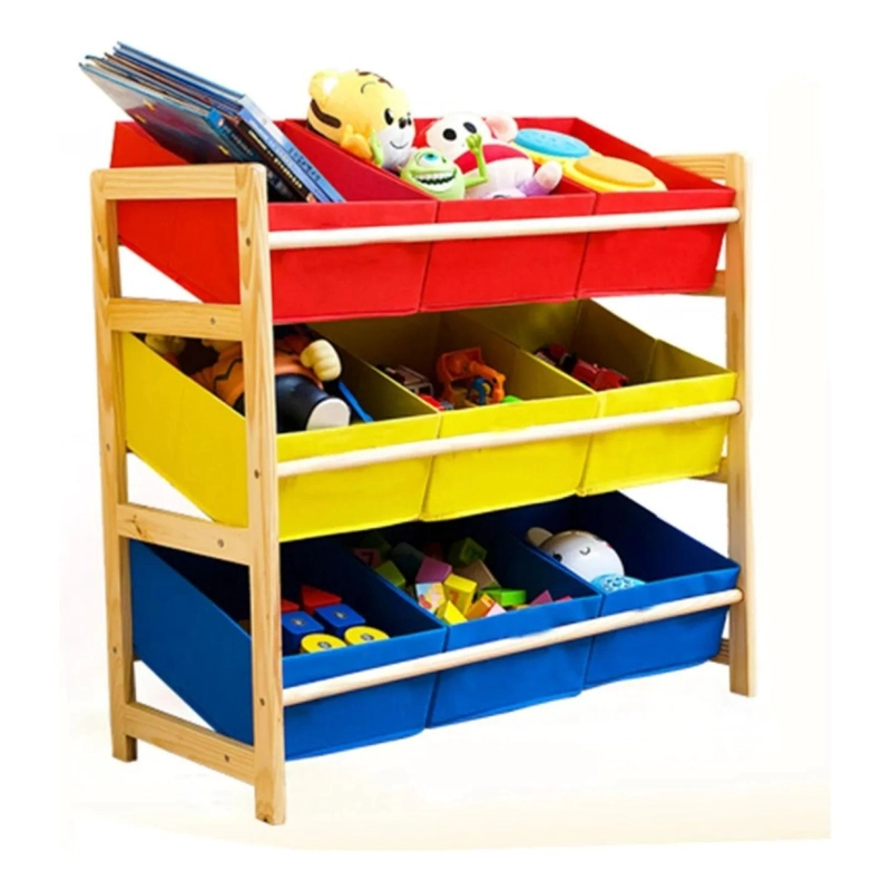 ESTANTE ORGANIZADOR JUGUETES INFANTIL 9 CONTENEDORES 64X28.5X60 CM - 2
