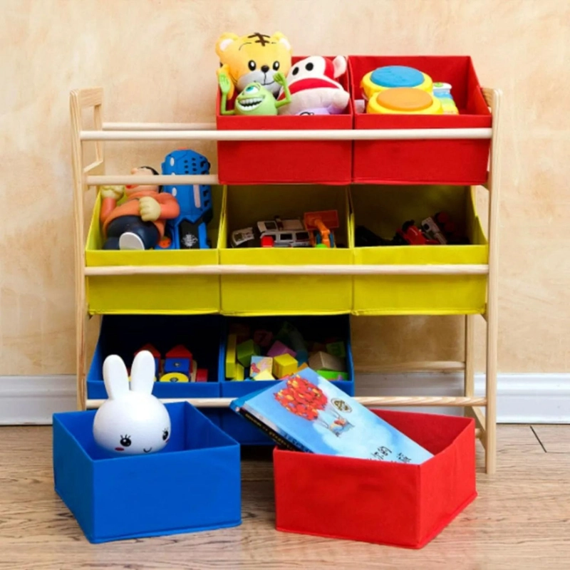 ESTANTE ORGANIZADOR JUGUETES INFANTIL 9 CONTENEDORES 64X28.5X60 CM - 5