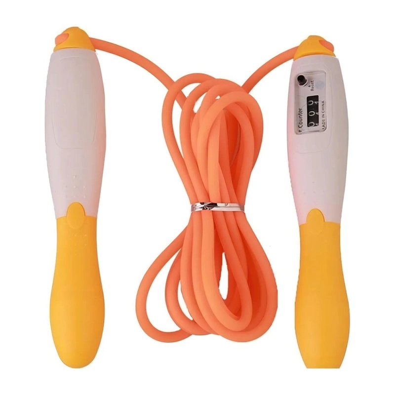CUERDA SALTAR CONTADOR ANALOGO ENTRENADOR FITNESS AMARILLO - 1