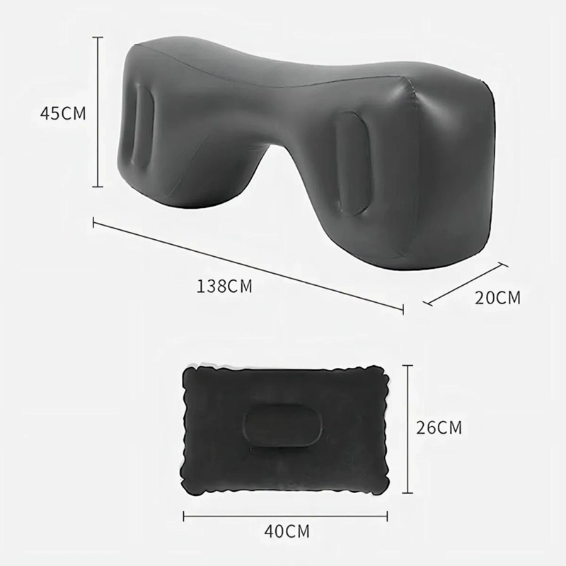 COLCHON INFLABLE 2 ALMOHADAS PORTATIL AUTO 1 PLAZA 48X145X89 CM - 4