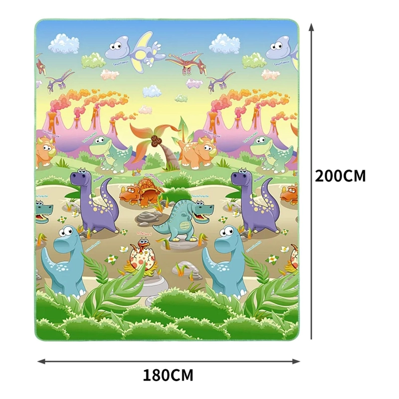 ALFOMBRA INFANTIL BEBE GOMA EVA PLEGABLE ANTIGOLPES 180X200 DINOSAURIO - 4