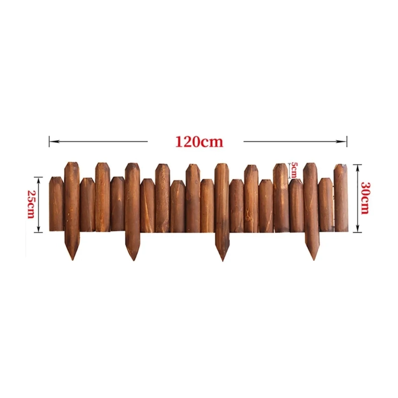 VALLA MADERA FLEXIBLE JARDIN BORDES EXTERIORES 120X30X25 CM - 2