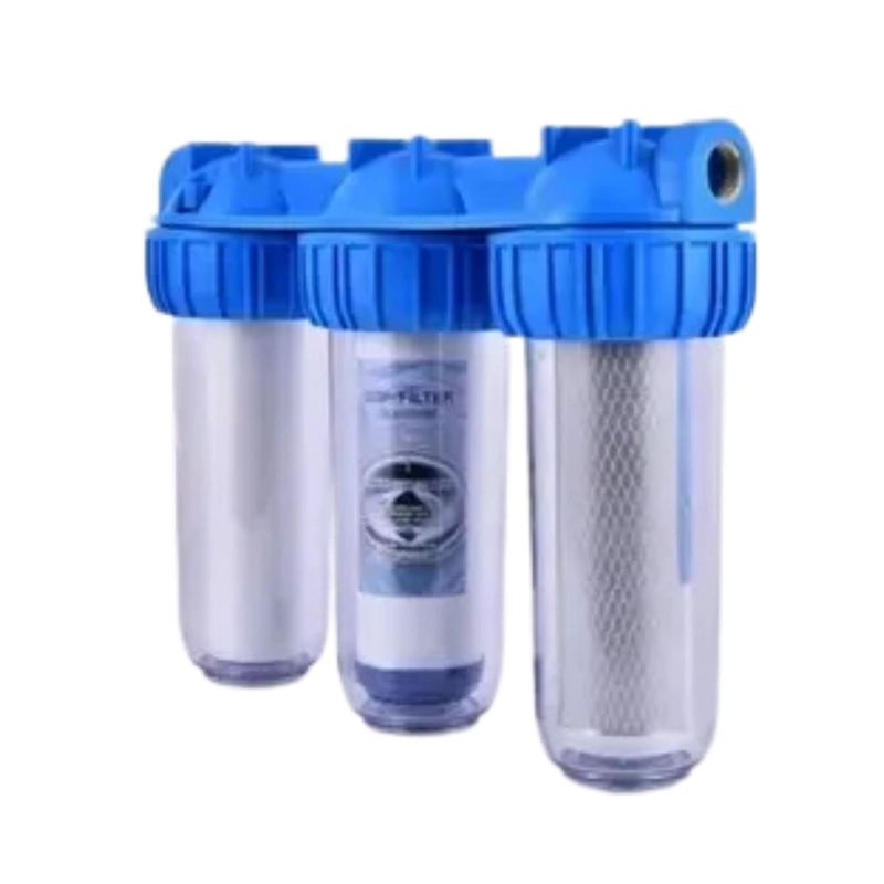 TRIPLE FILTRO AGUA ANTI SARRO ABLANDADOR 10  AZUL - 3