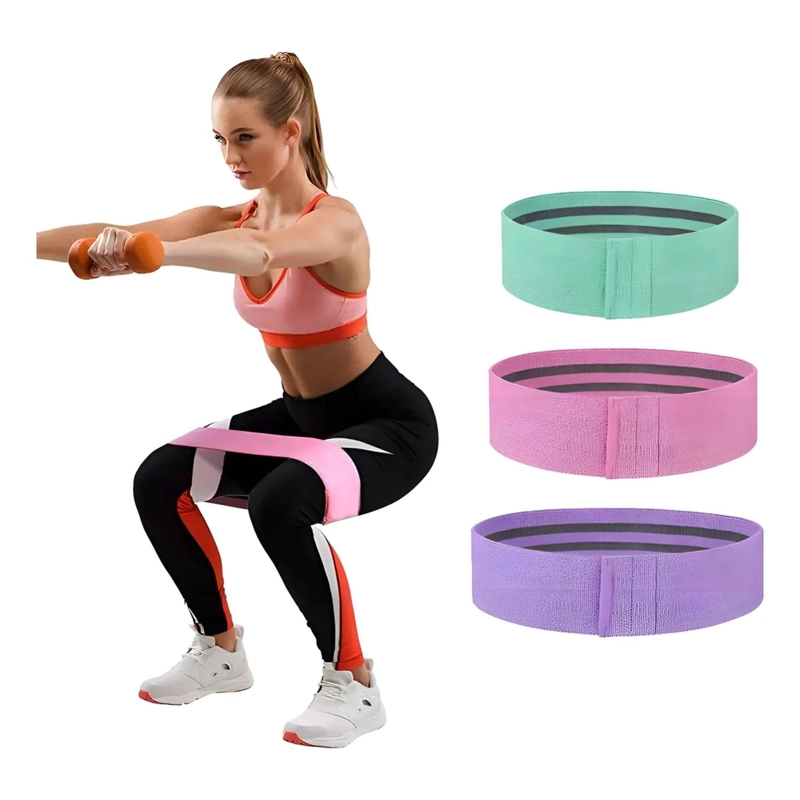 PACK 3 BANDAS ELASTICAS EJERCICIO YOGA PILATE - 4