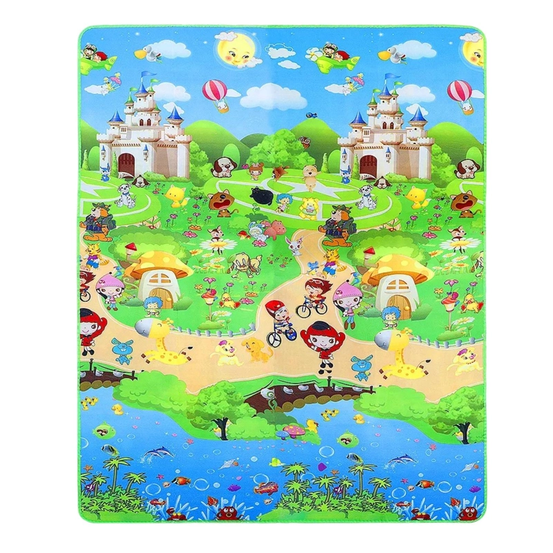 ALFOMBRA INFANTIL BEBE GOMA EVA PLEGABLE ANTIGOLPES 180X200 CASTILLO - 1