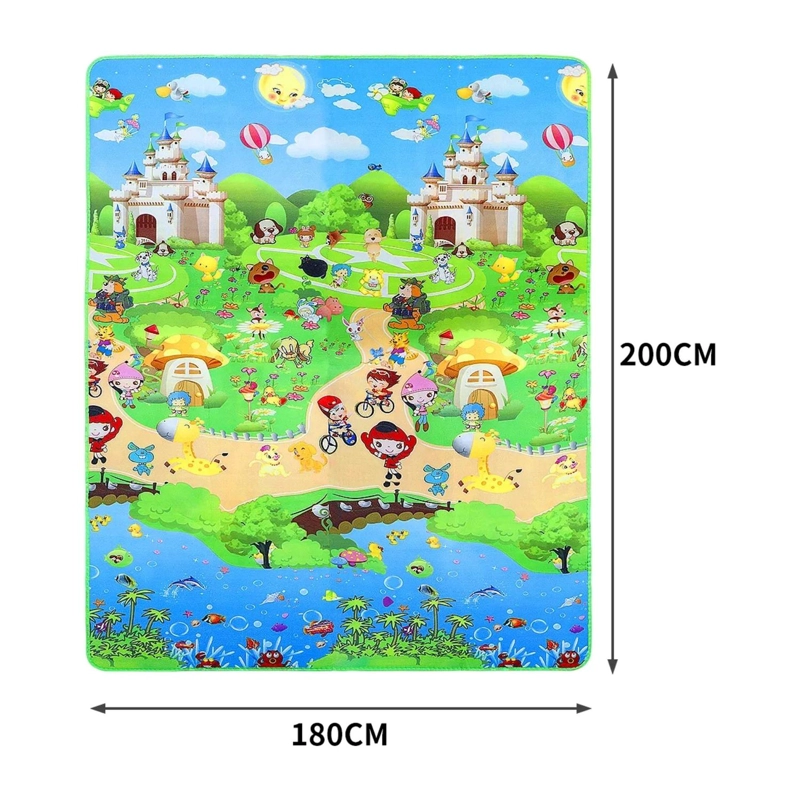 ALFOMBRA INFANTIL BEBE GOMA EVA PLEGABLE ANTIGOLPES 180X200 CASTILLO - 4