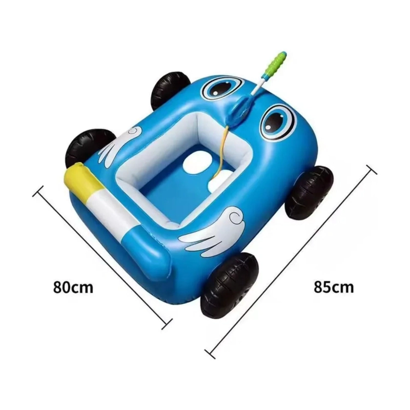 FLOTADOR INFLABLE GIGANTE INFANTIL NIÑO VERANO PISCINA AUTO 85X80 CM - 2