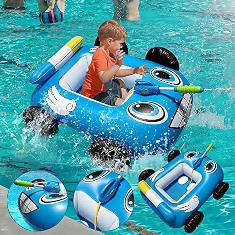 FLOTADOR INFLABLE GIGANTE INFANTIL NIÑO VERANO PISCINA AUTO 85X80 CM - 3