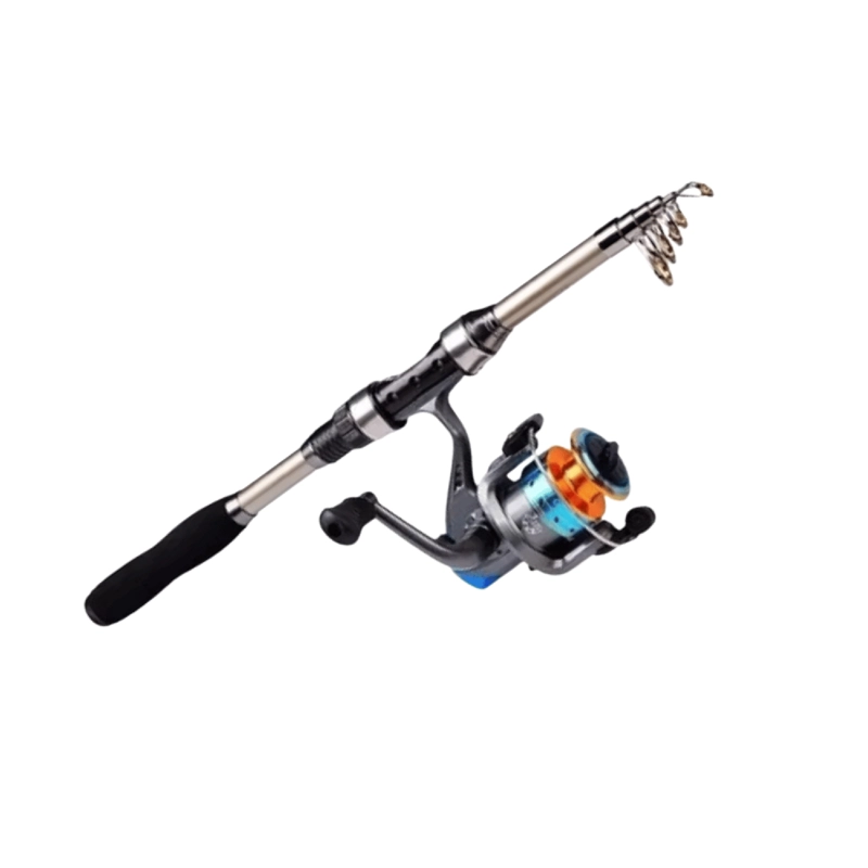 KIT PESCA COMPLETO BOLSA CARRETE CAÑA 1,8 MTS - 4