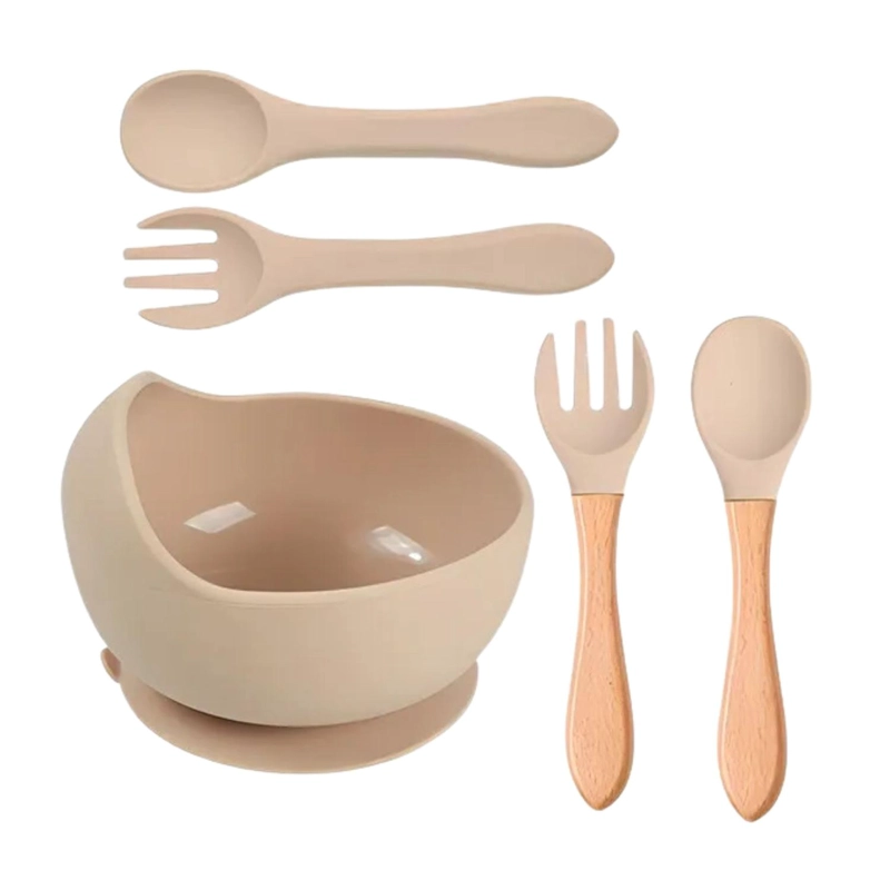 KIT 10 CUBIERTOS ALIMENTACION BEBE S BEIGE - 3