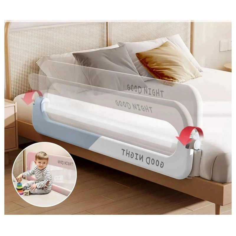 BARANDA CAMA SEGURIDAD BEBE AJUSTABLE 180X65X71 CM - 4