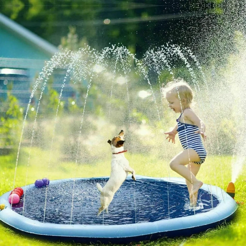 ALFOMBRA PISCINA ROCIADOR AGUA INFANTIL NIÑO VERANO 1.7X67 CM - 4