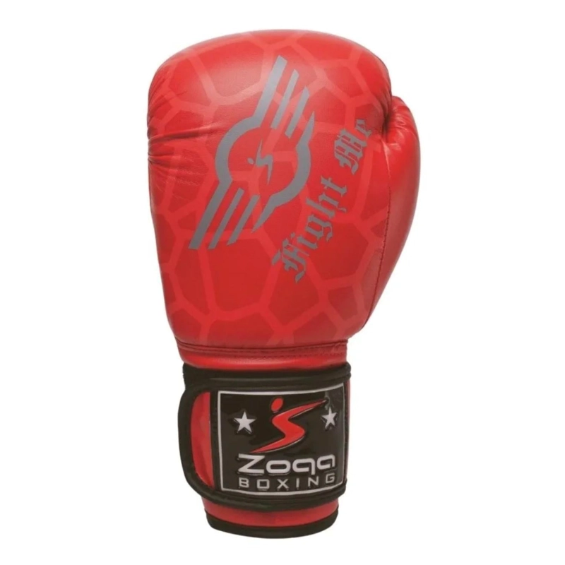 GUANTES BOXEO ARTES MARCIALES VELCRO REXION 10 ONZAS NEGRO ROJO - 3