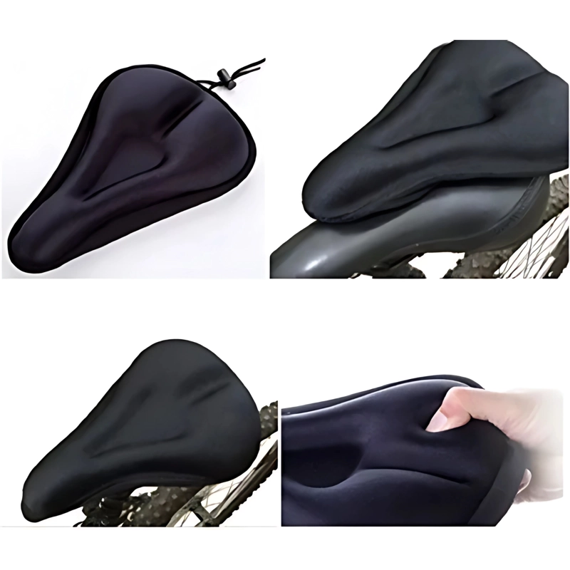 FORRO CUBRE ASIENTO BICICLETAS NEGRO - 3