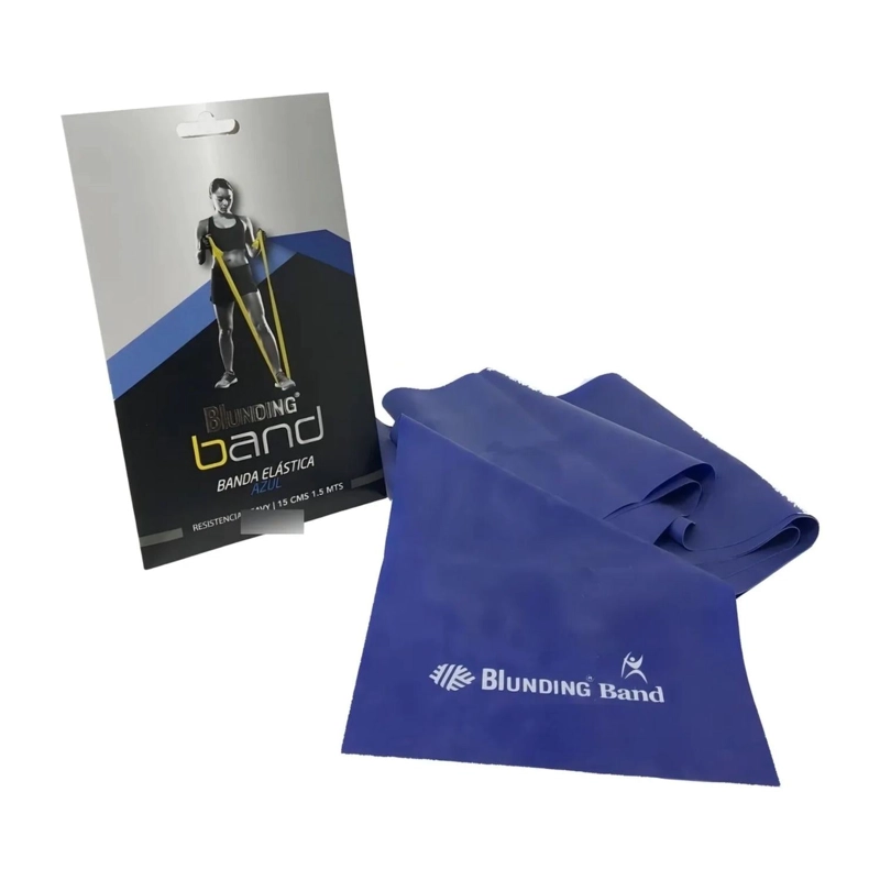 BANDA ELASTICA YOGA PILATES EJERCICIO 1.5 MTS AZUL - 3