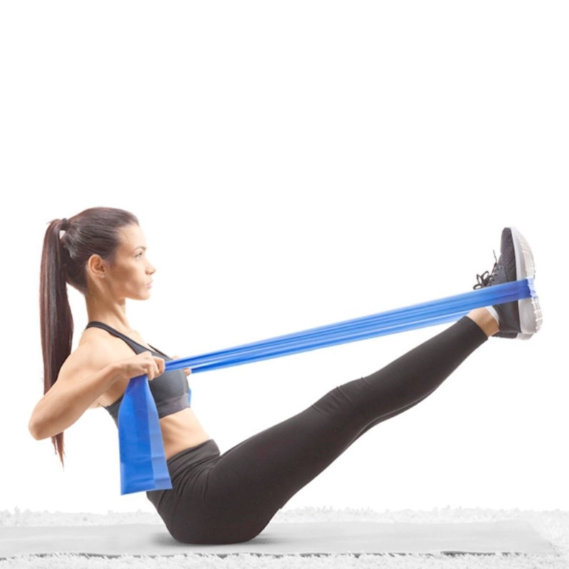 BANDA ELASTICA YOGA PILATES EJERCICIO 1.5 MTS AZUL - 5