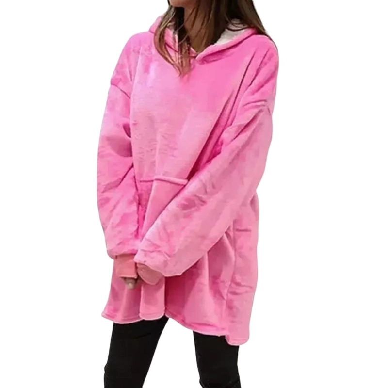 POLERON CHIPORRO FELPA FRAZADA MANTA POLAR ROSA - 2