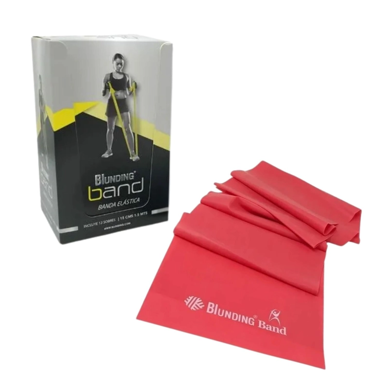 BANDA ELASTICA YOGA PILATES EJERCICIO 1.5 MTS ROJO - 2