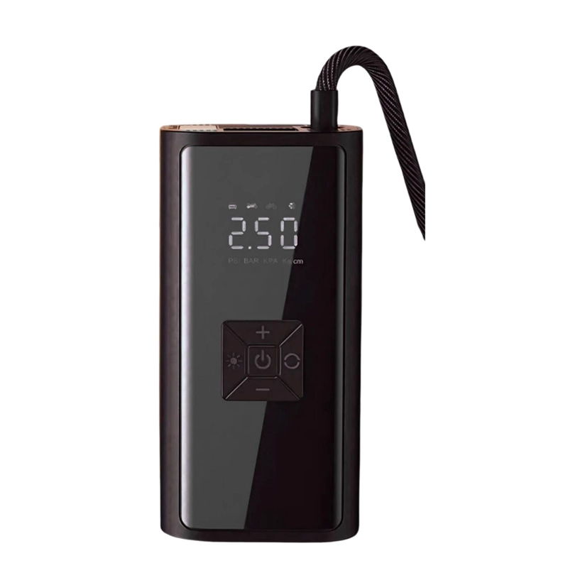 COMPRESOR AIRE PORTATIL INFLADOR NEUMATICOS 80 WATT - 2