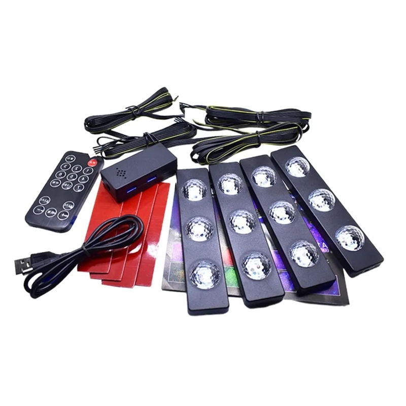 LUCES NEON ASIENTO INTERIOR AUTO CAMIONETA USB - 1