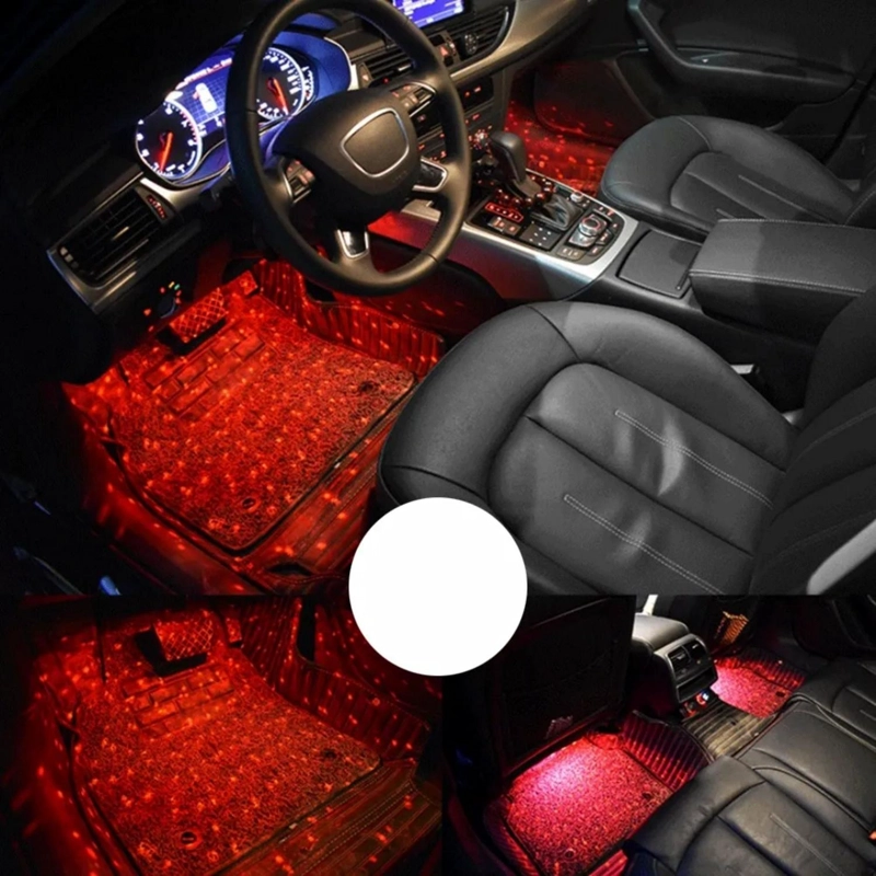LUCES NEON ASIENTO INTERIOR AUTO CAMIONETA USB - 4