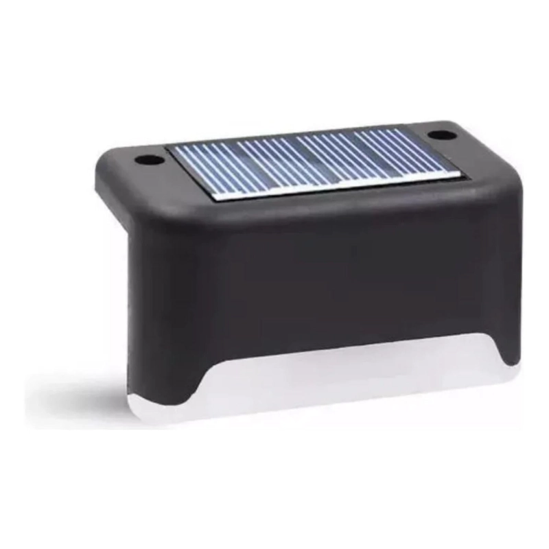 PACK 4 LUCES SOLARES LED PATIO JARDIN PARED MURO 10 WATT NEGRO - 1