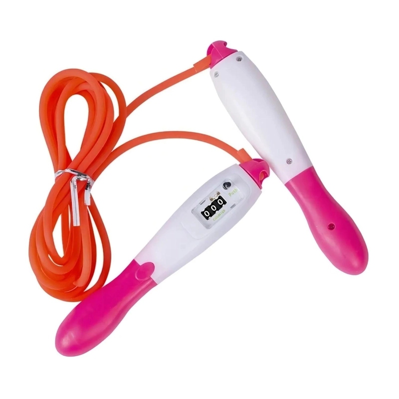 CUERDA SALTAR CONTADOR ANALOGO ENTRENADOR FITNESS ROSA - 1