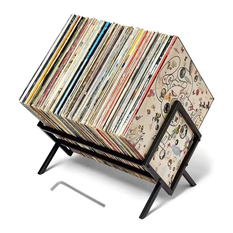 SOPORTE ALMACENAMIENTO DISCOS VINILO 40X30X28 CM - 5