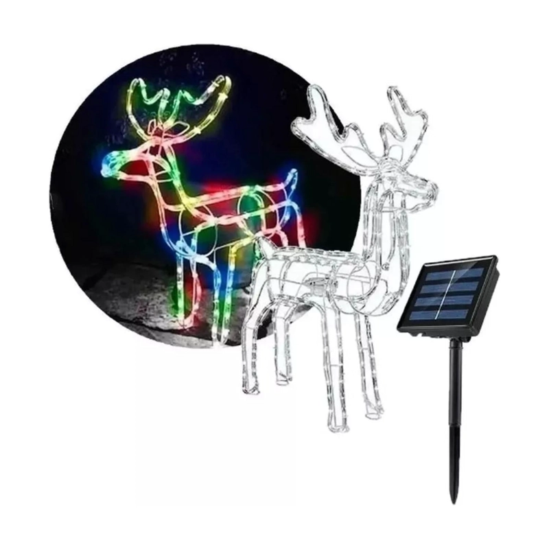 RENO SOLAR NAVIDAD LUCES LED 120 CM - 4