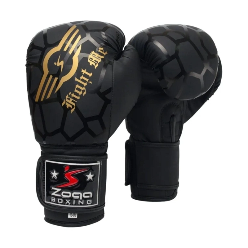 GUANTES BOXEO ARTES MARCIALES VELCRO REXION 16 NEGRO MATE - 1