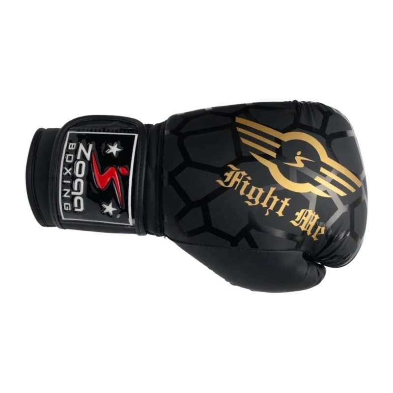 GUANTES BOXEO ARTES MARCIALES VELCRO REXION 16 NEGRO MATE - 2
