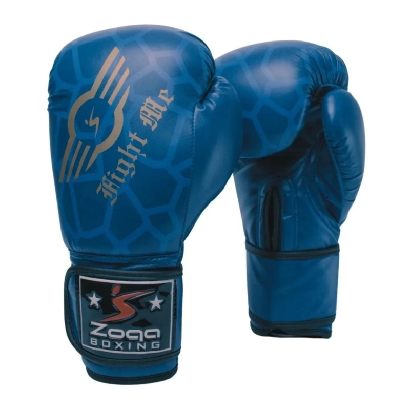 GUANTES BOXEO ARTES MARCIALES VELCRO REXION 10 ONZAS AZUL - 1