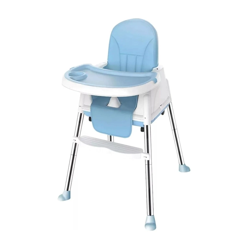 SILLA COMER BEBE INFANTIL 2 EN 1 AJUSTABLE CELESTE - 1