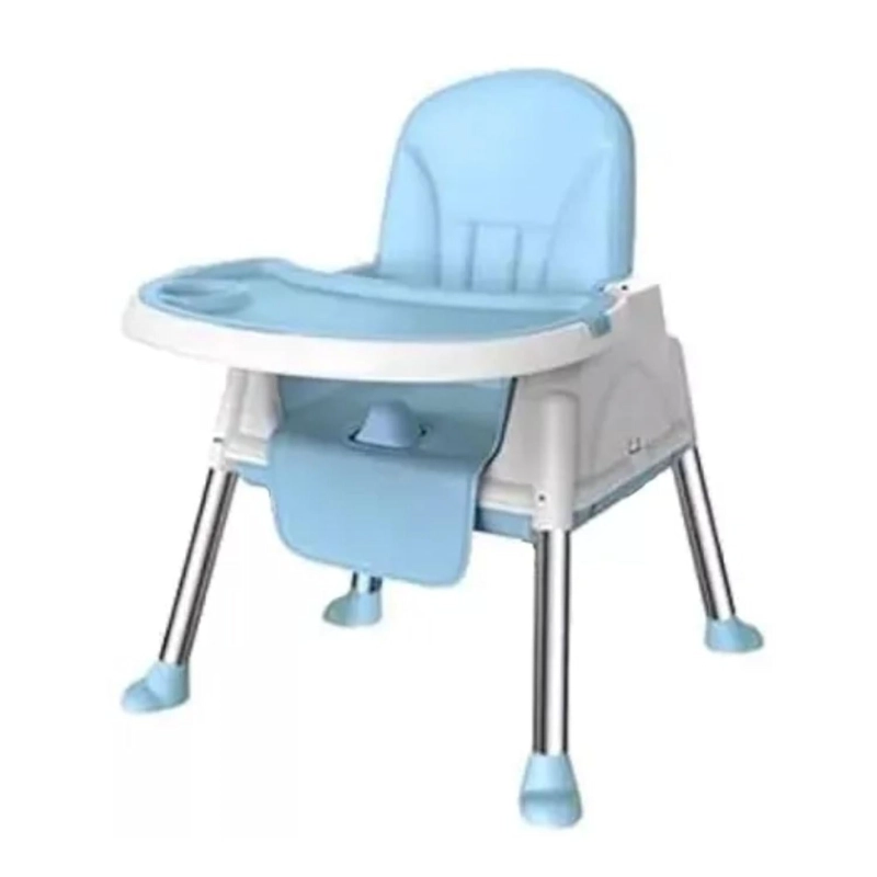 SILLA COMER BEBE INFANTIL 2 EN 1 AJUSTABLE CELESTE - 2