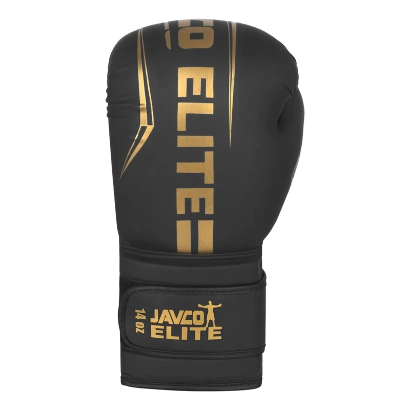 GUANTES ARTES MARCIALES BOXEO MUAY THAI 14 ONZAS NEGRO DORADO - 2