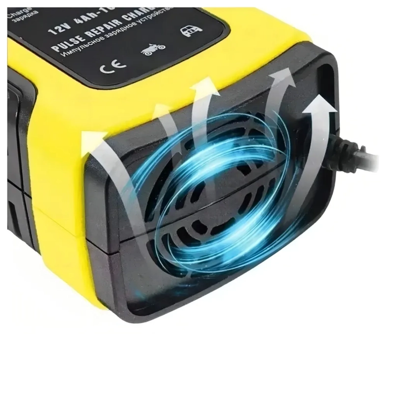 CARGADOR BATERIA AUTOMOVIL MOTO 60 WATT CARGA INTELIGENTE 12 V AMARILLO - 3