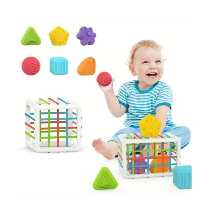 JUGUETE DIDACTICO INFANTIL NIÑO CUBO ENTRENAMIENTO SENSORIAL INTERACTIVO - 2